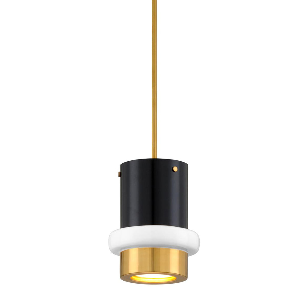 Corbett Lighting Beckenham VINTAGE POLISHED BRASS/BLACK BRASS 8W x 8L x 10.25H Pendant