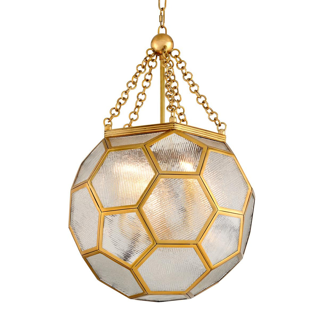 Corbett Lighting Hexsation VINTAGE BRASS 18W x 18L x 29H Chandelier