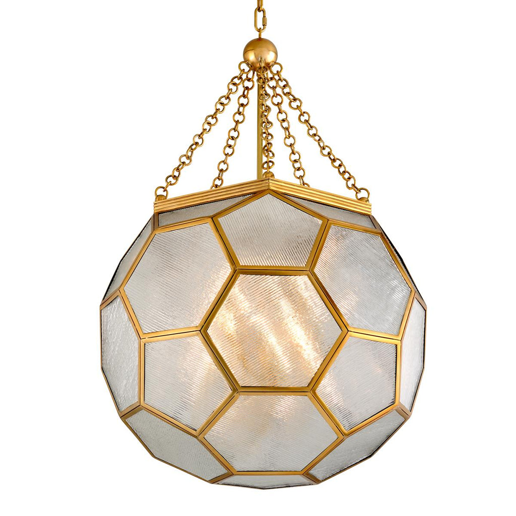 Corbett Lighting Hexsation VINTAGE BRASS 26W x 26L x 40H Chandelier