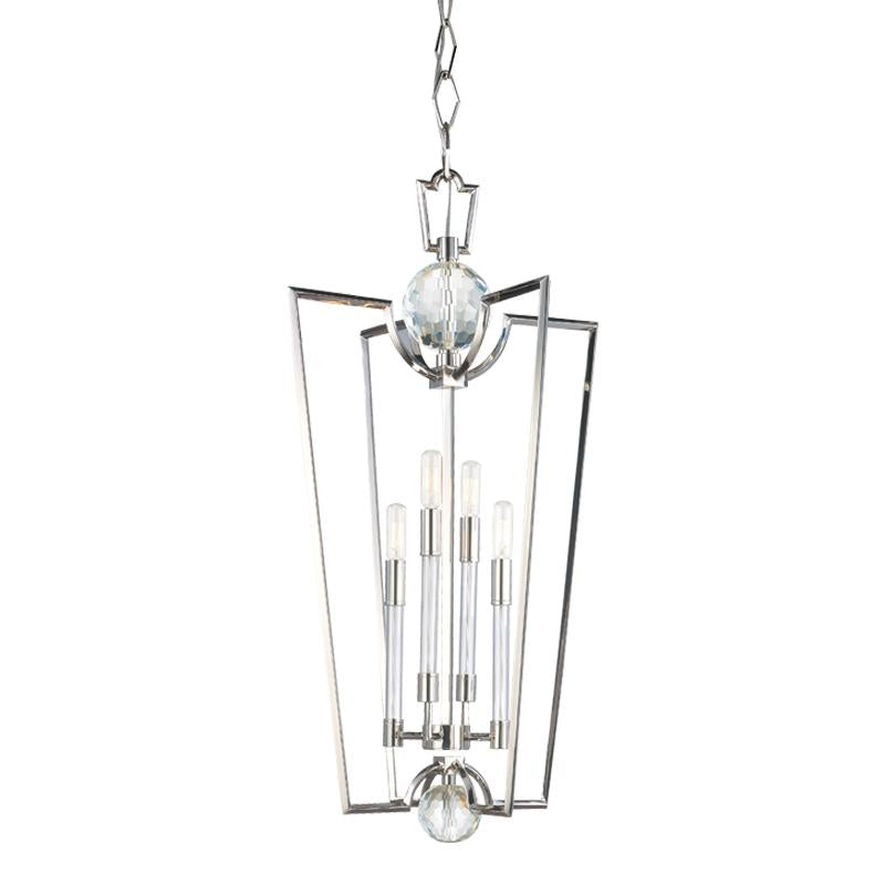 Hudson Valley Lighting Waterloo Polished Nickel 17.25W x 17.25L x 33.5H Pendant