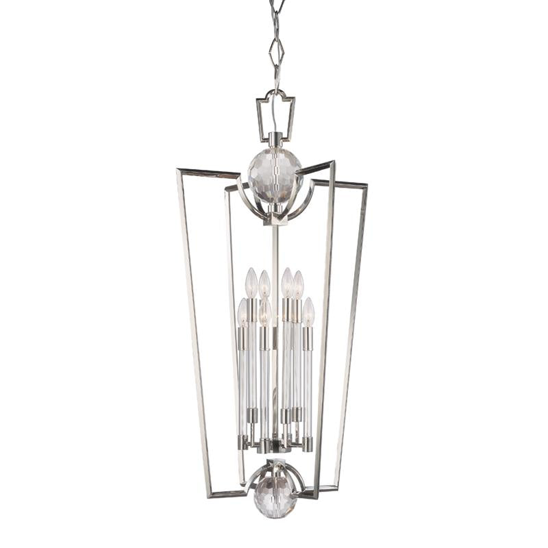 Hudson Valley Lighting Waterloo Polished Nickel 21.25W x 21.25L x 41.75H Pendant