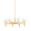 Hudson Valley Lighting Dawson Gold Leaf/White Plaster 33.75W X 33.75L X 11.38H Chandelier