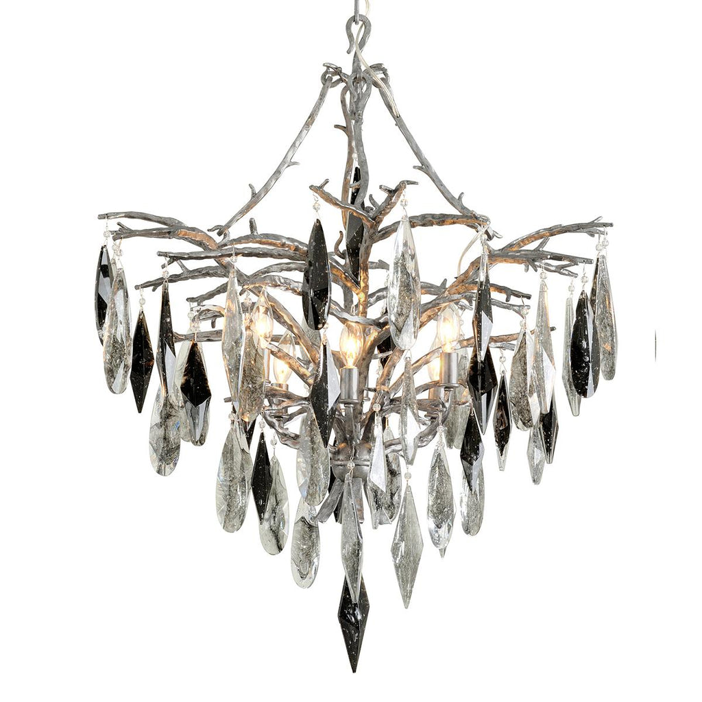 Corbett Lighting Nera Blackened Silver Leaf 30.5W x 30.5L x 34.5H Chandelier