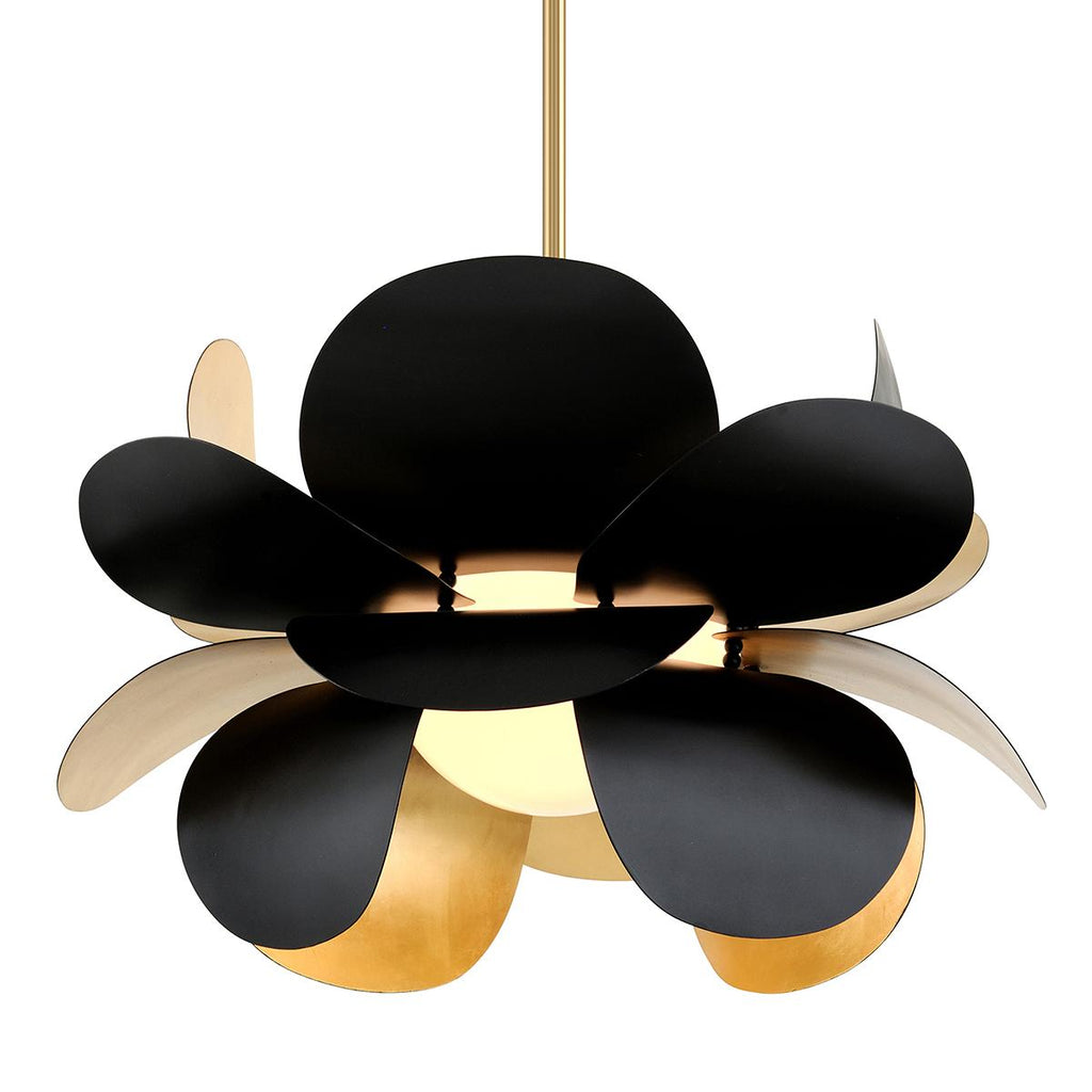 Corbett Lighting Ginger GOLD LEAF/BLACK 34W x 34L x 22.25H Chandelier