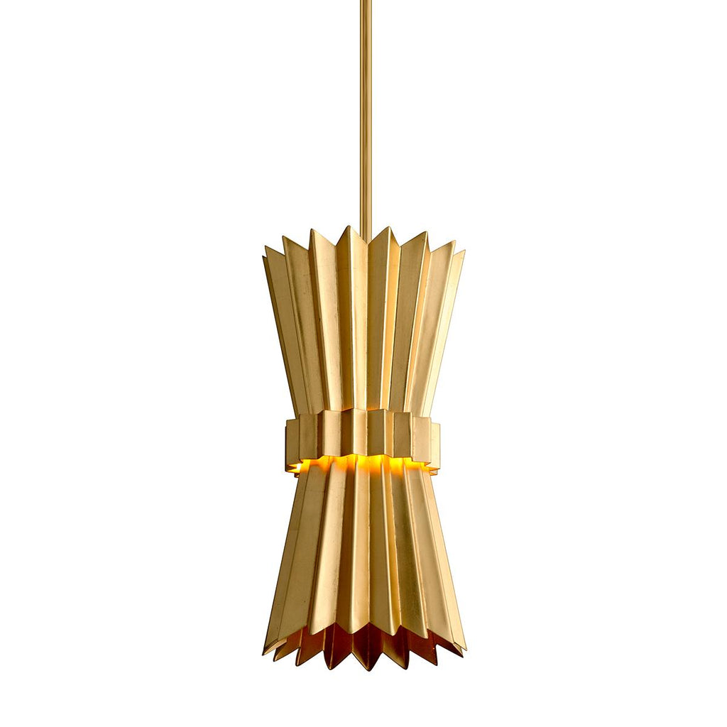 Corbett Lighting Moxy Gold Leaf 8W x 8L x 15.75H Pendant