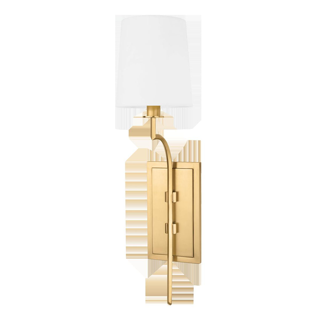 Hudson Valley Lighting Glenford Aged Brass 5.5W x 5.5L x 22H Wall Sconce