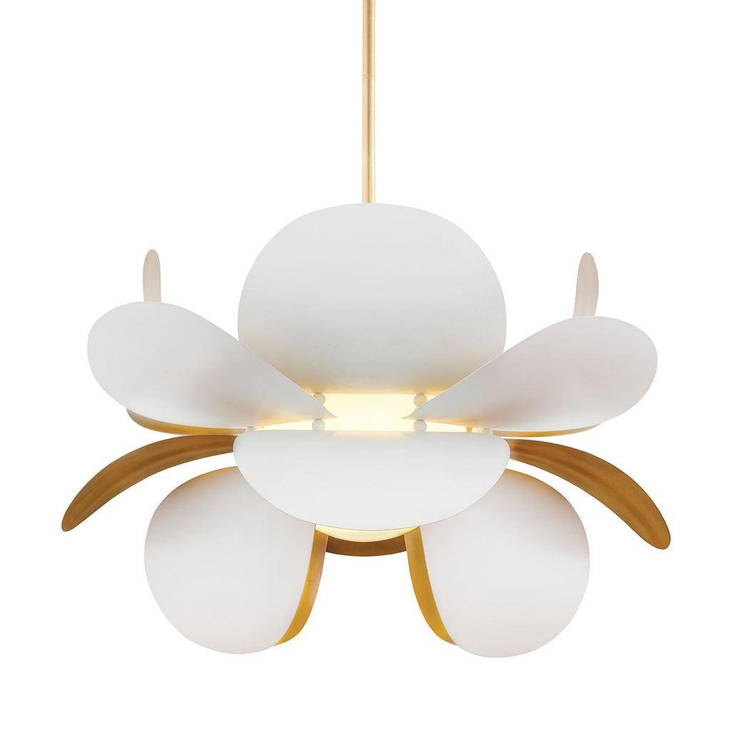 Corbett Lighting Ginger GOLD LEAF/WHITE 46W x 46L x 30H Chandelier