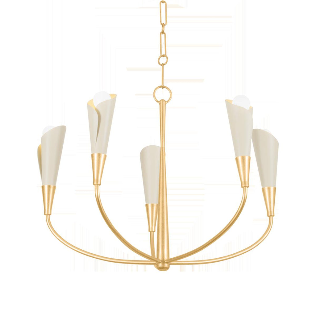 Hudson Valley Lighting MONTROSE VINTAGE GOLD LEAF/SOFT SAND 30W x 30L x 21.75H Chandelier