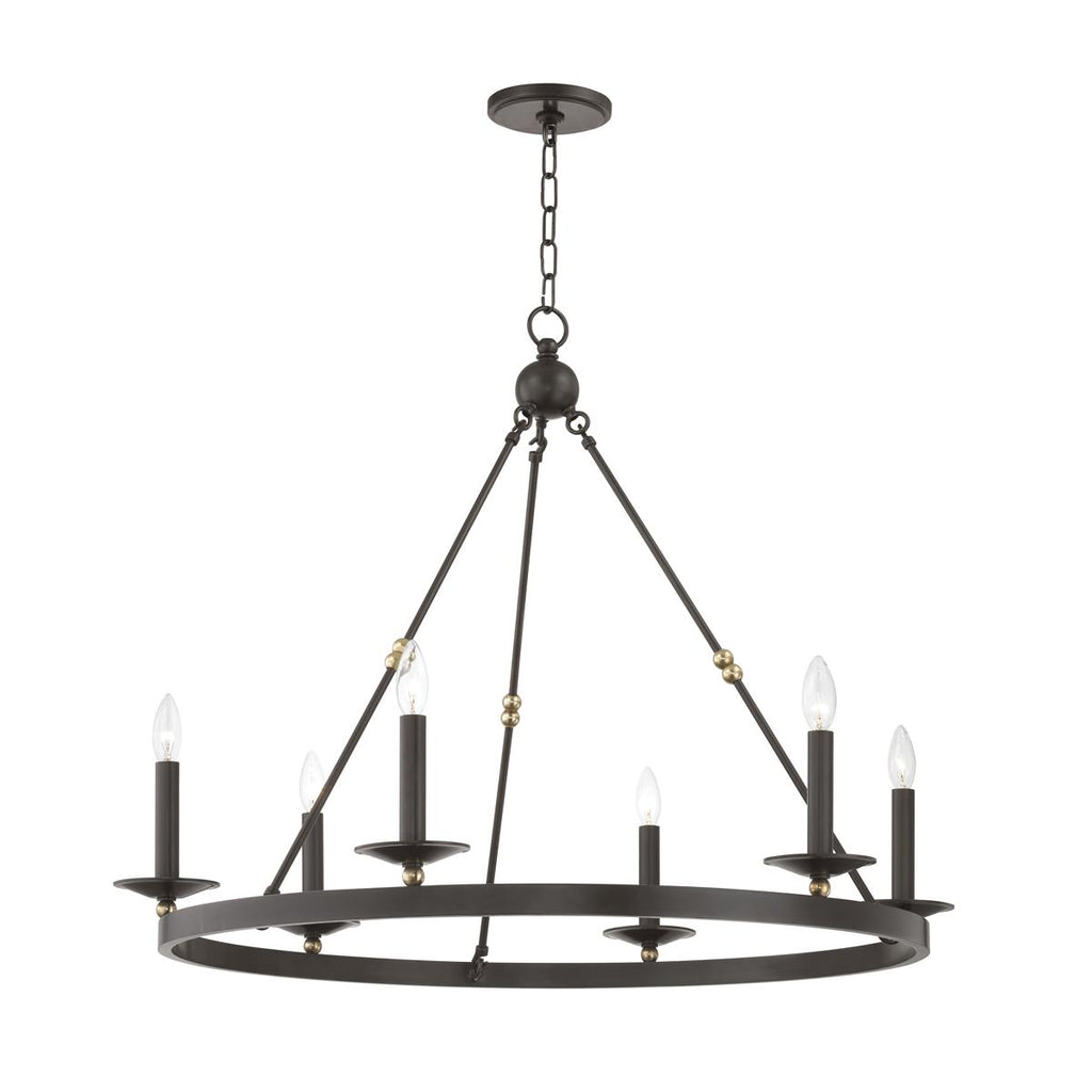 Hudson Valley Lighting Allendale Aged Old Bronze 35.75W x 35.75L x 29.75H Chandelier