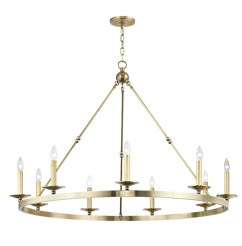 Hudson Valley Lighting Allendale Aged Brass 46.25W x 46.25L x 33.75H Chandelier