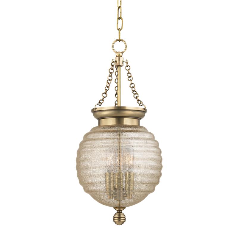 Hudson Valley Lighting Coolidge Aged Brass 10W x 10L x 21H Pendant