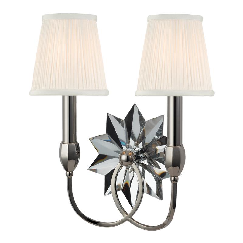 Hudson Valley Lighting Barton Polished Nickel 13.5W x 13.5L x 14.75H Wall Sconce