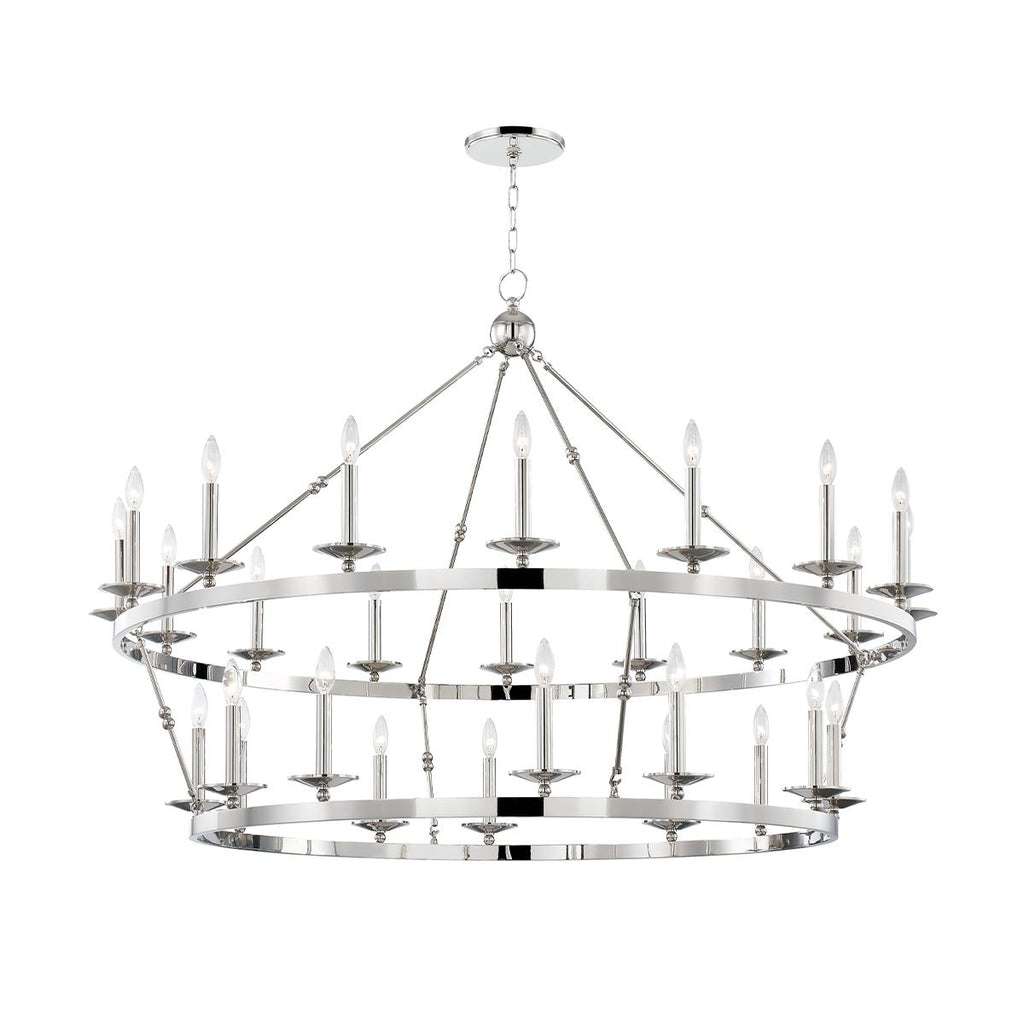 Hudson Valley Lighting Allendale Polished Nickel 58W x 58L x 40.75H Chandelier