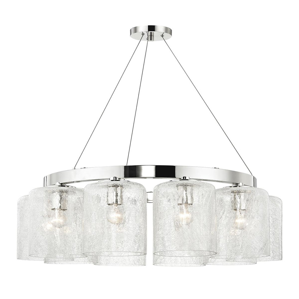 Hudson Valley Lighting Charles Polished Nickel 34.5W x 34.5L x 10.5H Chandelier