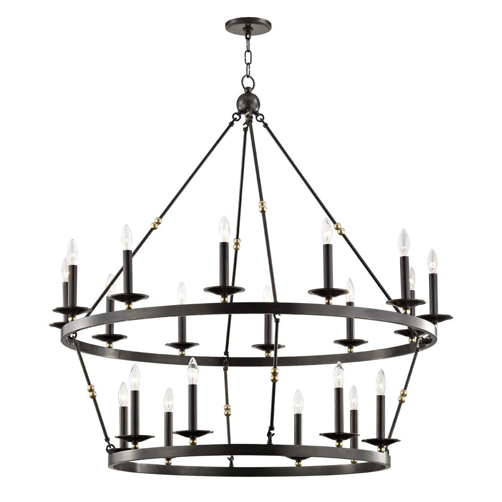 Hudson Valley Lighting Allendale Aged Old Bronze 46.75W x 46.75L x 38H Chandelier