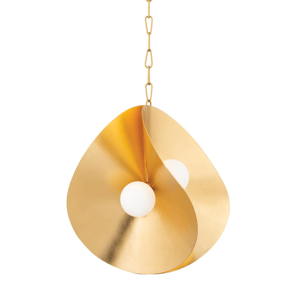 Corbett Lighting Peony Gold Leaf 23.5W x 23.5L x 24.5H Pendant