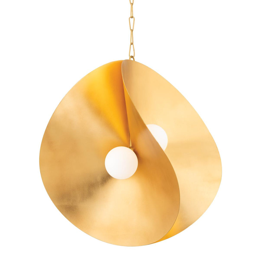 Corbett Lighting Peony Gold Leaf 30W x 30L x 30.75H Pendant