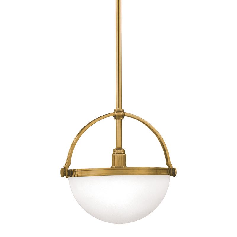 Hudson Valley Lighting Stratford Aged Brass 14.25W x 14.25L x 12.75H Pendant