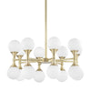 Hudson Valley Lighting Astoria Aged Brass 27W X 27L X 13.5H Chandelier