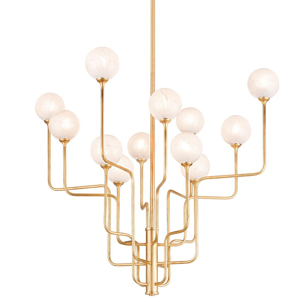 Corbett Lighting Onyx VINTAGE GOLD LEAF 45W x 45L x 39H Chandelier