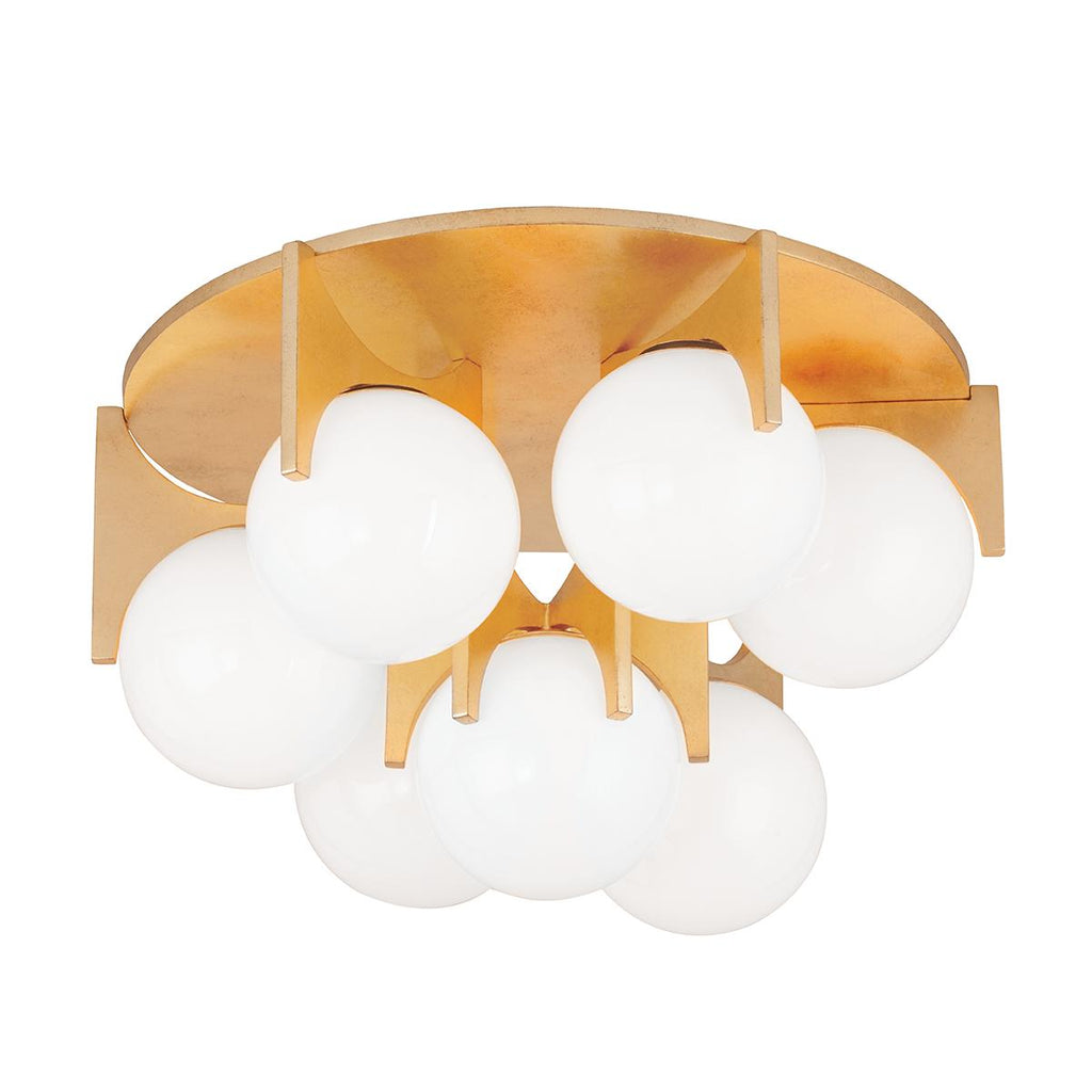 Corbett Lighting Eiko VINTAGE GOLD LEAF 25W x 25L x 14.5H Flush Mount