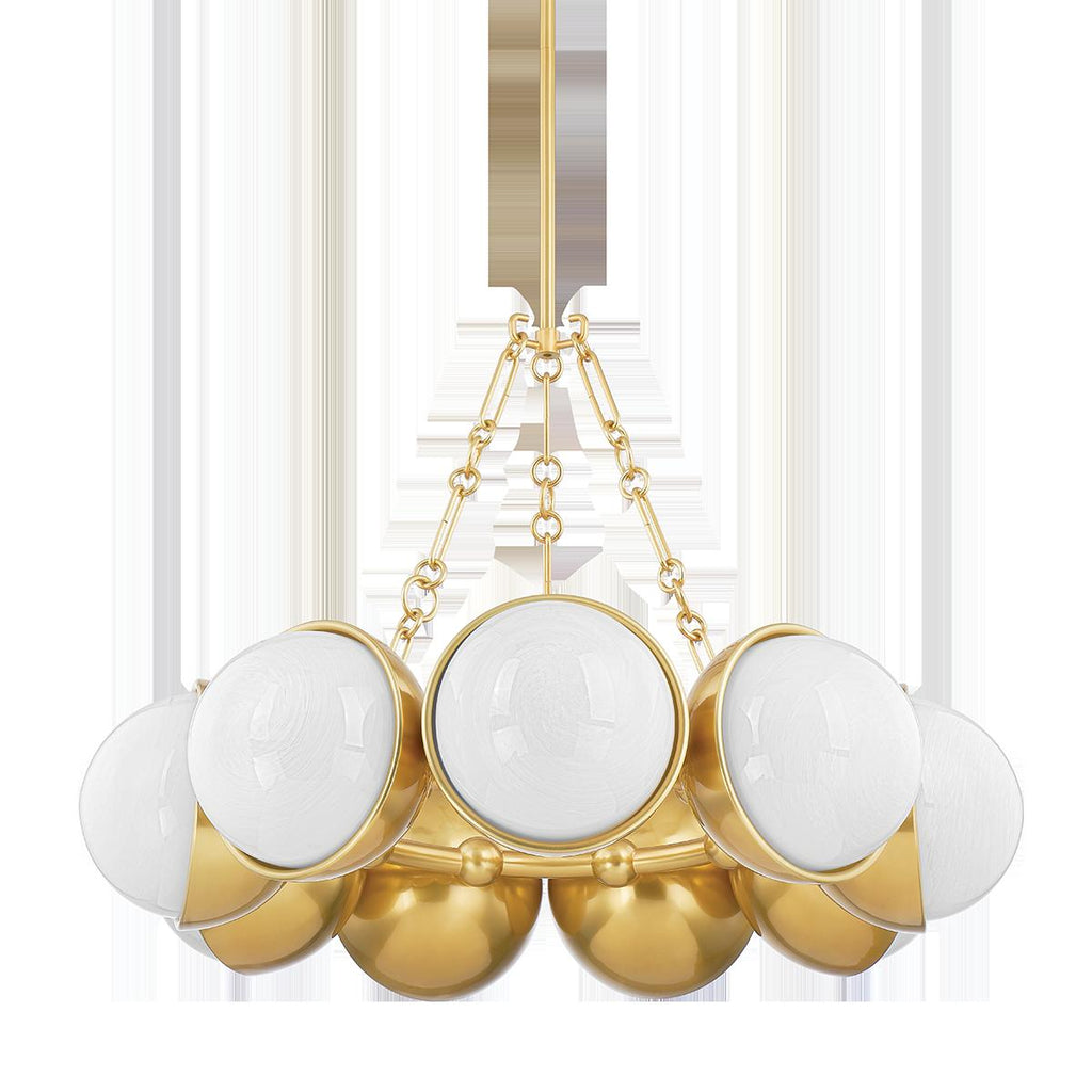 Corbett Lighting Althea VINTAGE POLISHED BRASS 34.25W x 34.25L x 24.25H Chandelier