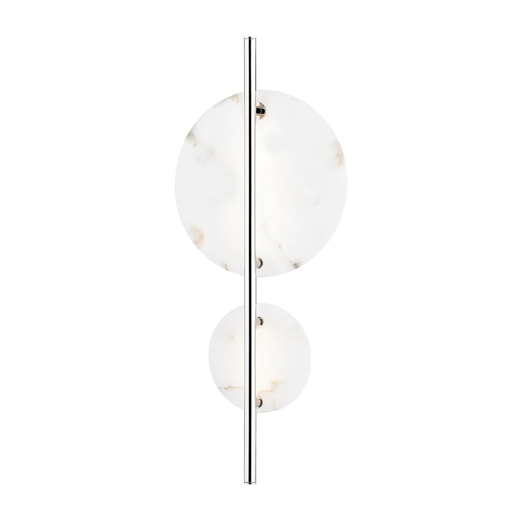 Hudson Valley Lighting Croft Polished Nickel 10W x 10L x 23.5H Wall Sconce