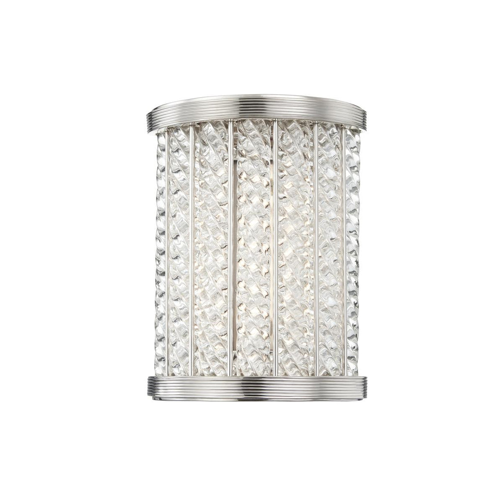 Hudson Valley Lighting Shelby Polished Nickel 6.5W x 6.5L x 8.5H Wall Sconce