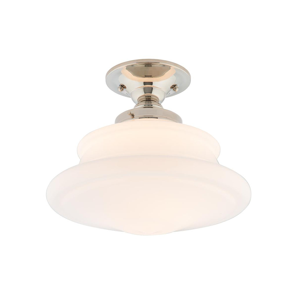 Hudson Valley Lighting Petersburg Polished Nickel 12.75W x 12.75L x 10H Semi-Flush Mount