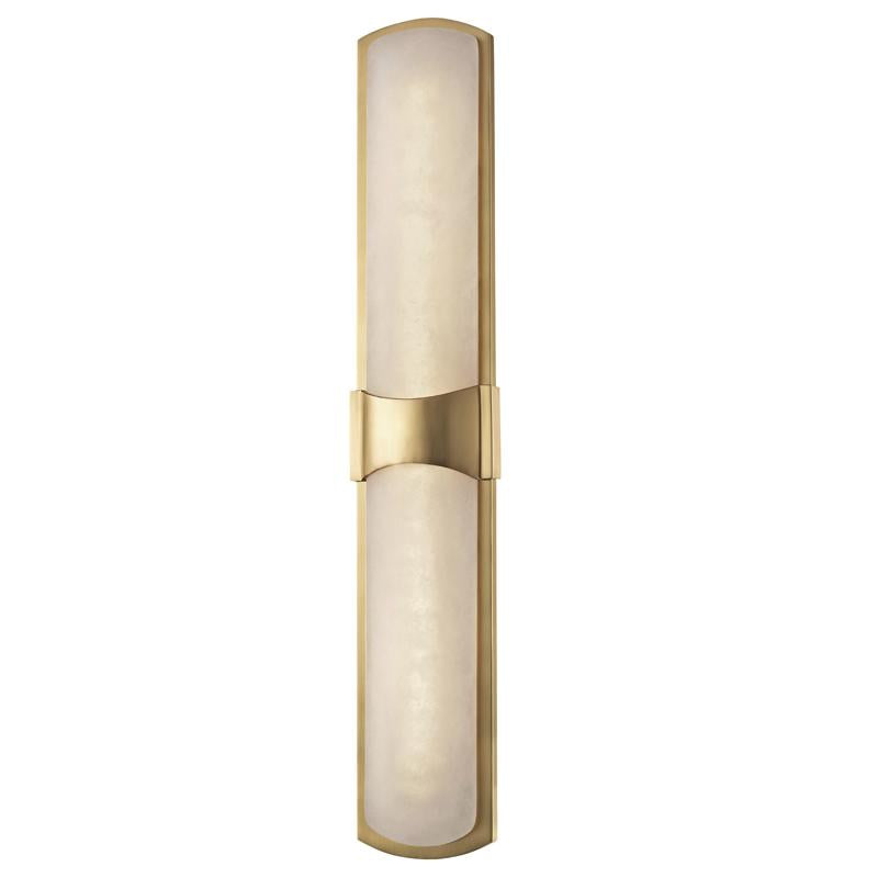 Hudson Valley Lighting Valencia Aged Brass 4.75W x 4.75L x 26H Wall Sconce