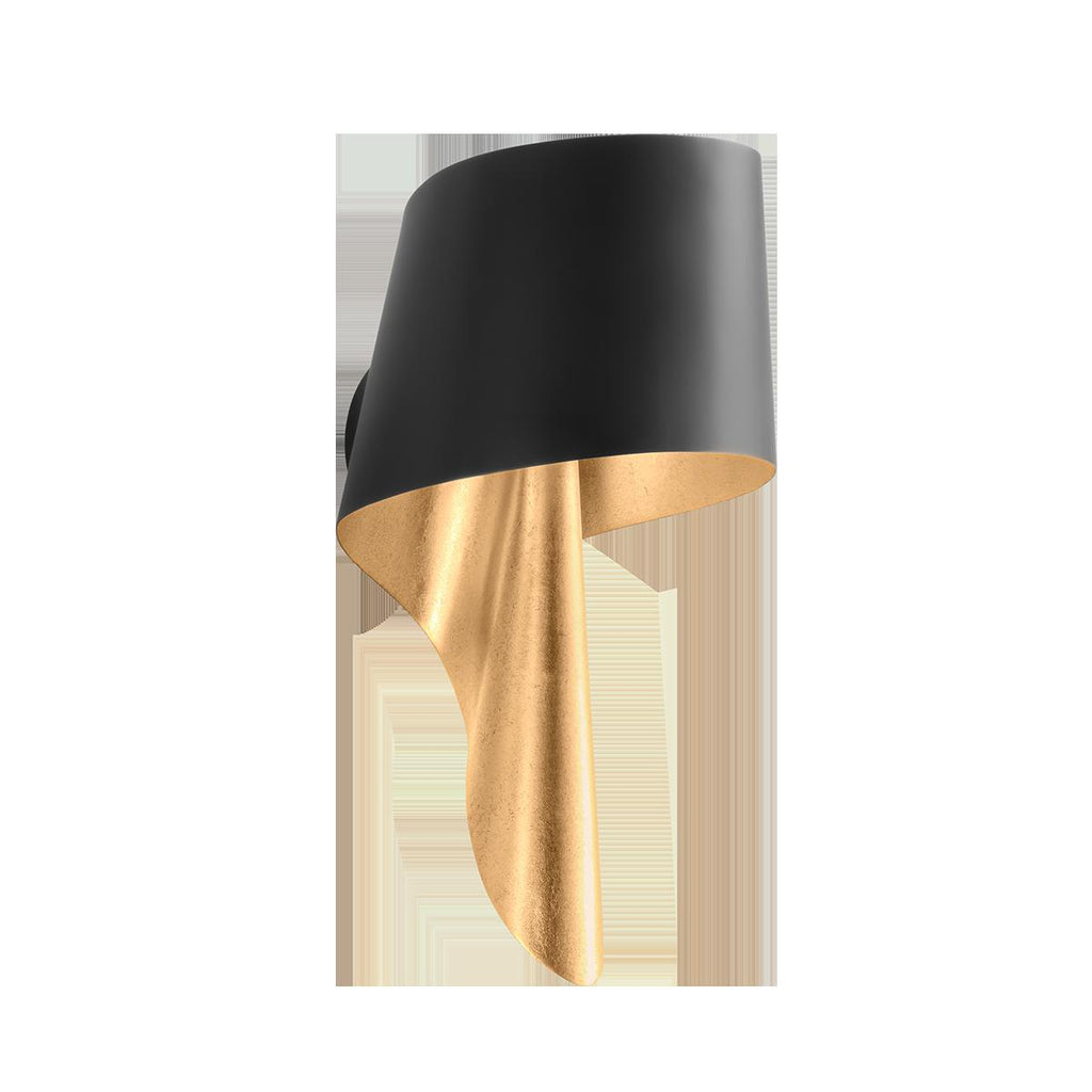 Corbett Lighting Lucia VINTAGE GOLD LEAF AND SOFT BLACK 9.5W x 9.5L x 16.5H Wall Sconce