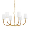 Hudson Valley Lighting Webson Aged Brass 34W X 34L X 19H Chandelier