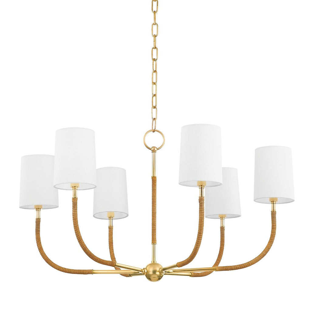 Hudson Valley Lighting Webson Aged Brass 34W x 34L x 19H Chandelier