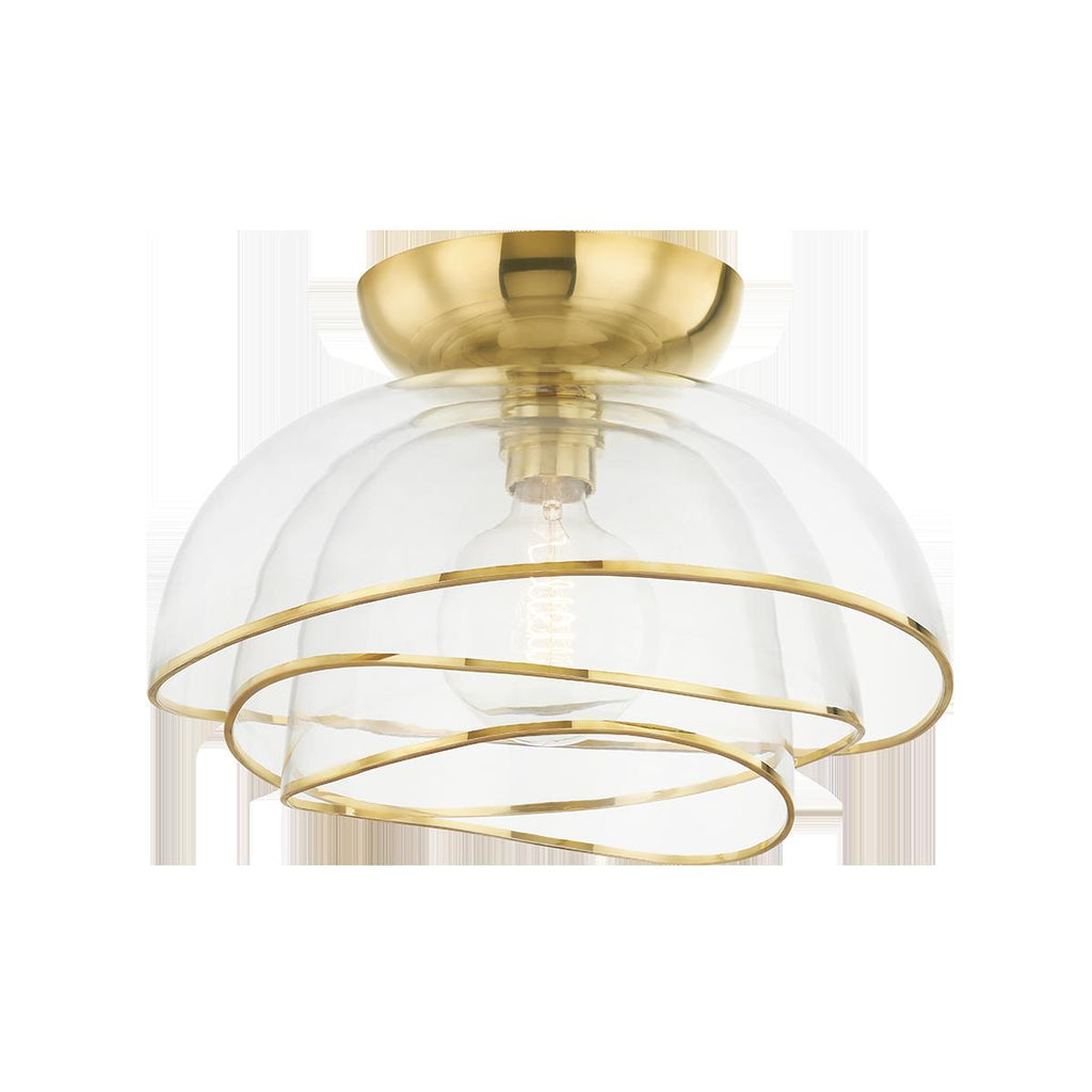 Corbett Lighting Esme VINTAGE POLISHED BRASS 17.25W x 17.25L x 11.75H Flush Mount