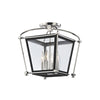 Hudson Valley Lighting Hollis Polished Nickel 12.75W X 12.75L X 14.75H Semi-Flush Mount