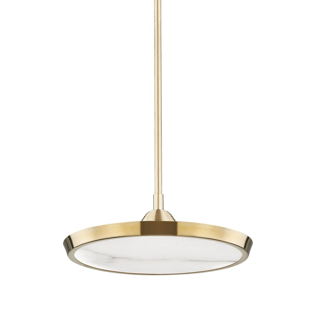 Hudson Valley Lighting Draper Aged Brass 15.5W x 15.5L x 6H Pendant