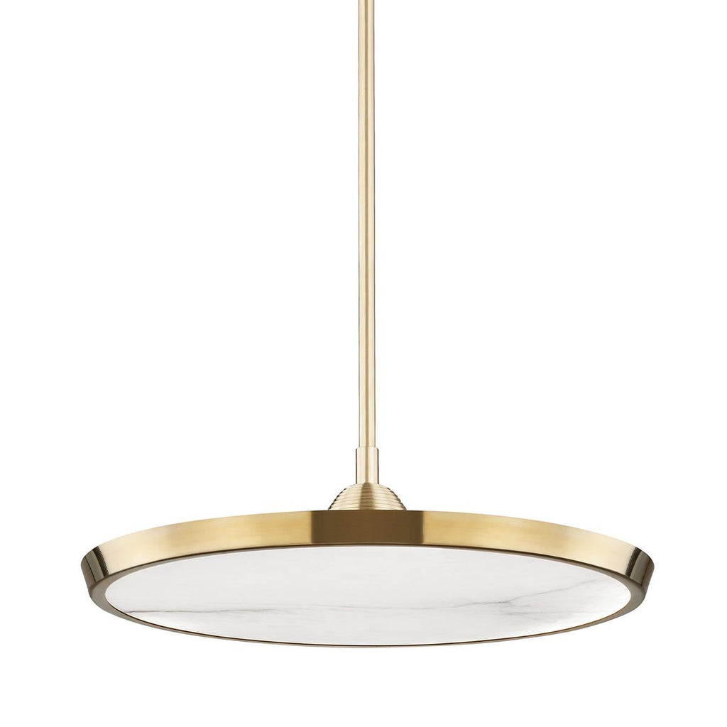 Hudson Valley Lighting Draper Aged Brass 20.25W x 20.25L x 6H Pendant