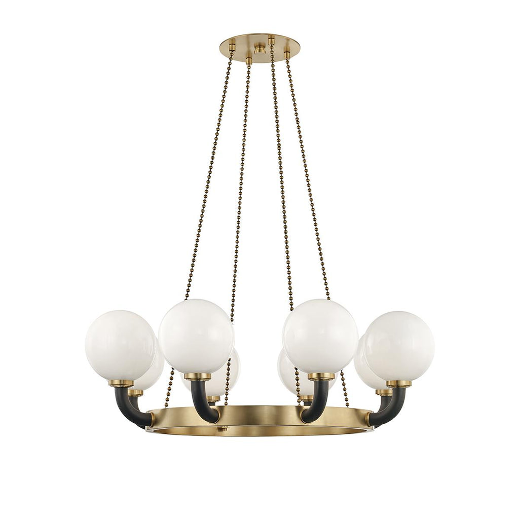 Hudson Valley Lighting Werner Aged Brass/black 46W x 46L x 14.5H Chandelier