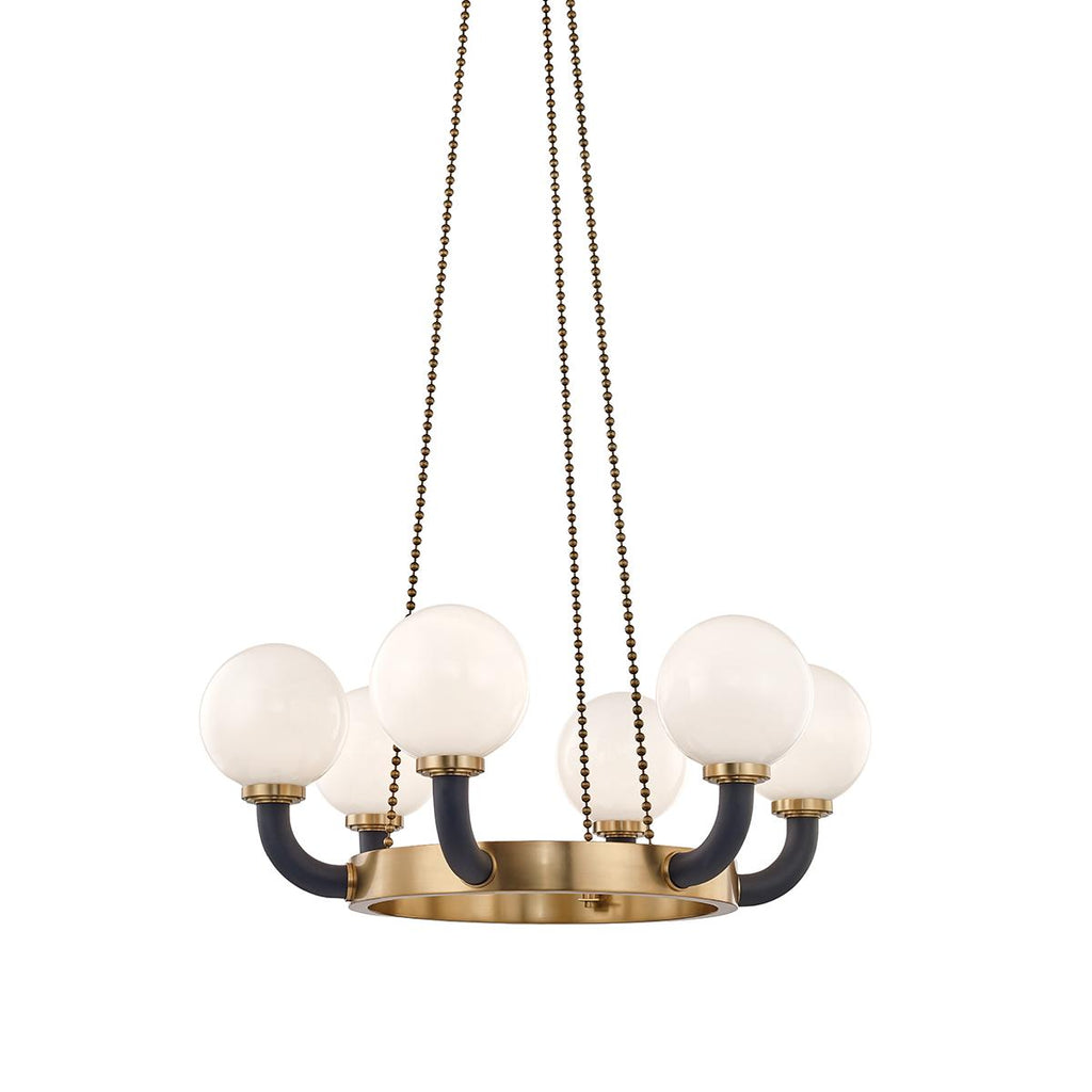 Hudson Valley Lighting Werner Aged Brass/black 34.5W x 34.5L x 13H Chandelier