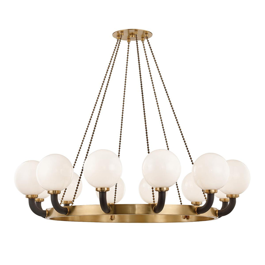 Hudson Valley Lighting Werner Aged Brass/black 61W x 61L x 14.5H Chandelier