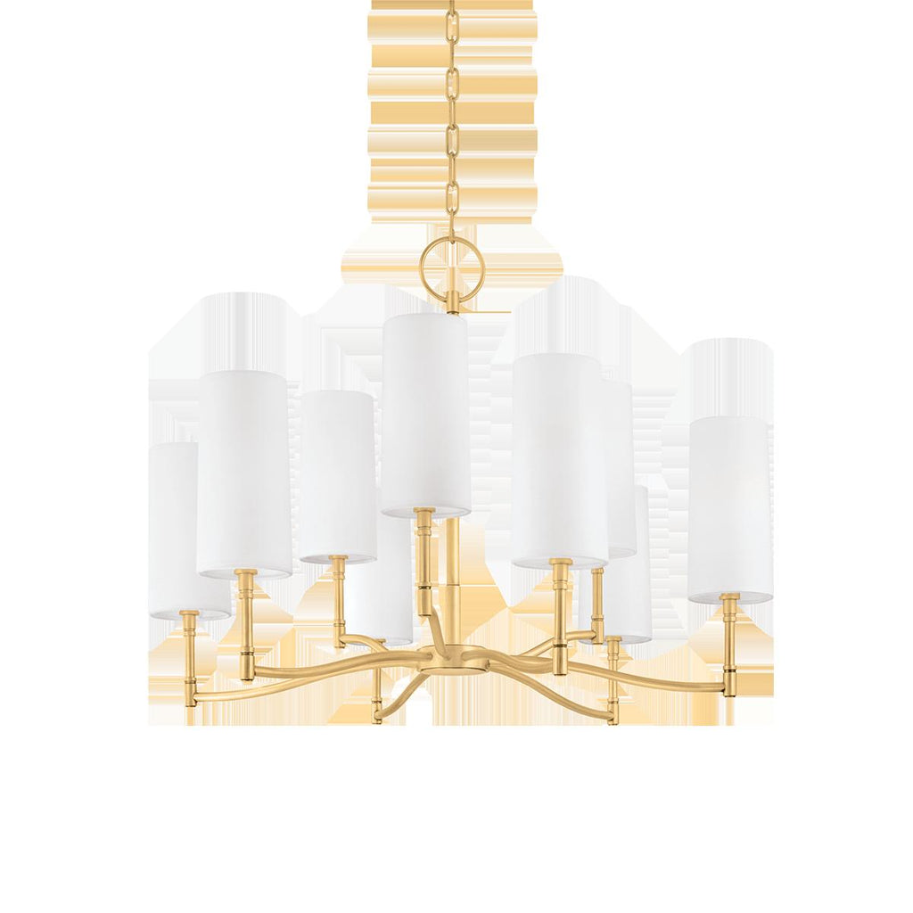 Hudson Valley Lighting Dillon Aged Brass 30W x 30L x 22.5H Chandelier