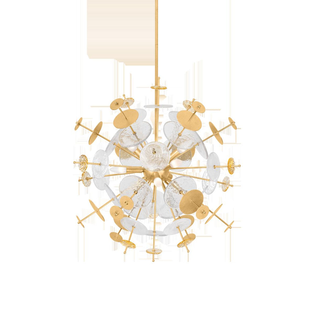 Corbett Lighting GLEASON Vintage Gold Leaf 28.5W x 28.5L x 25.75H Chandelier