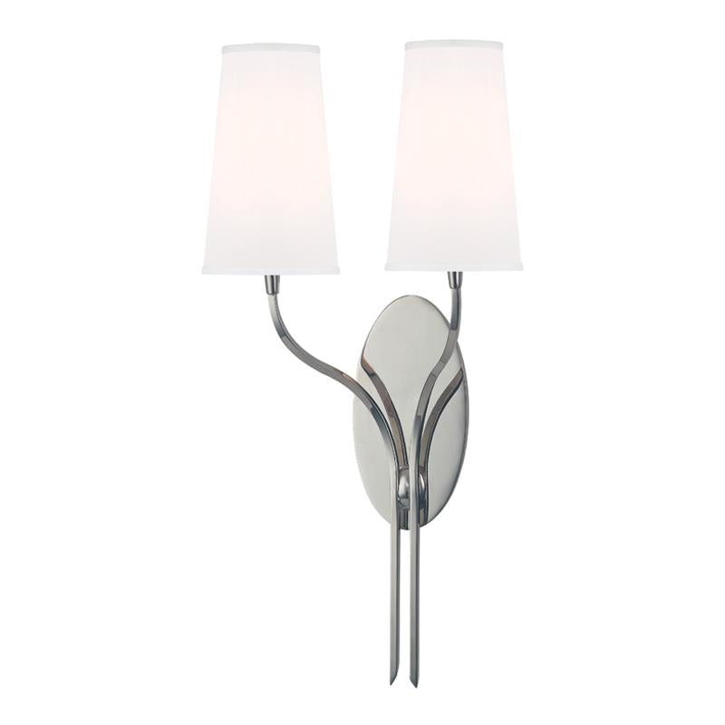 Hudson Valley Lighting Rutland Polished Nickel 12W x 12L x 24.5H Wall Sconce