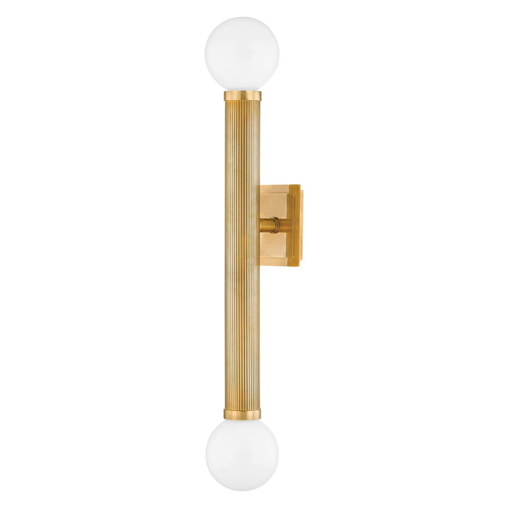 Corbett Lighting PIENZA Vintage Brass 5.5W x 5.5L x 31.25H Wall Sconce