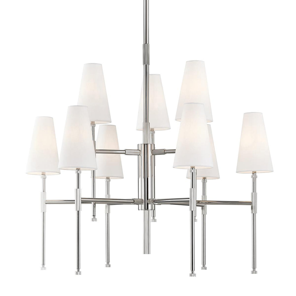 Hudson Valley Lighting Bowery Polished Nickel 34W x 34L x 31H Chandelier