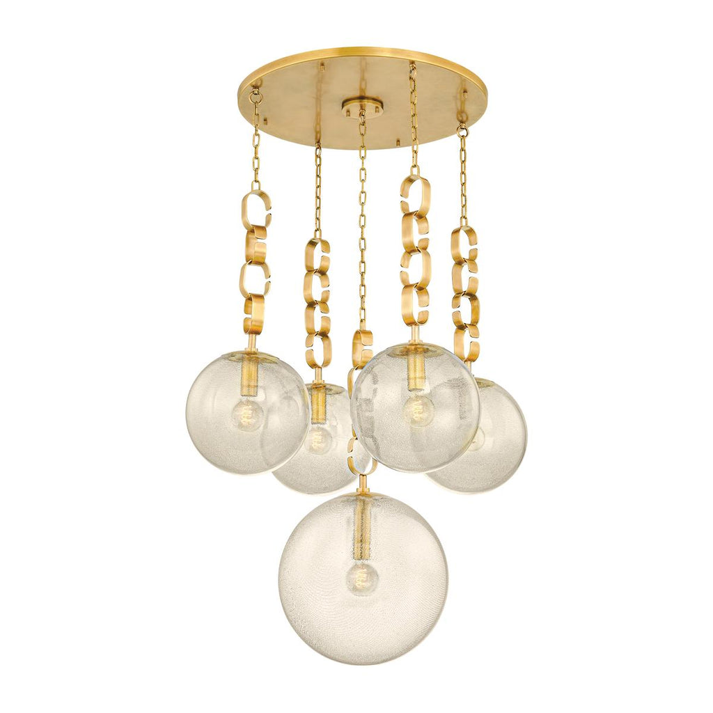 Corbett Lighting NESSA Vintage Brass 38W x 38L x 54H Chandelier