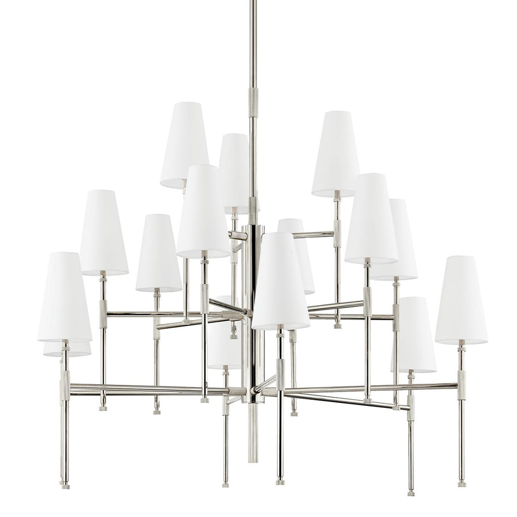 Hudson Valley Lighting Bowery Polished Nickel 48W x 48L x 40H Chandelier