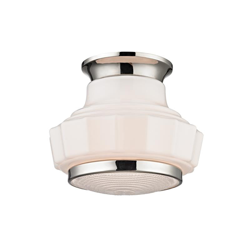 Hudson Valley Lighting Odessa Polished Nickel 8.75W x 8.75L x 7.25H Semi-Flush Mount