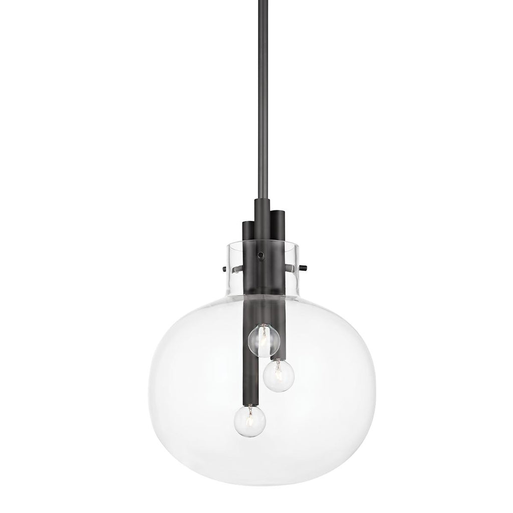 Hudson Valley Lighting Hempstead Black Brass 13.75W x 13.75L x 16.75H Pendant