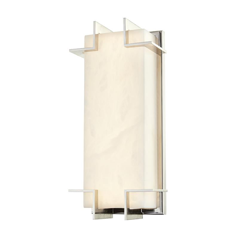 Hudson Valley Lighting Delmar Polished Nickel 6.5W x 6.5L x 14.75H Wall Sconce